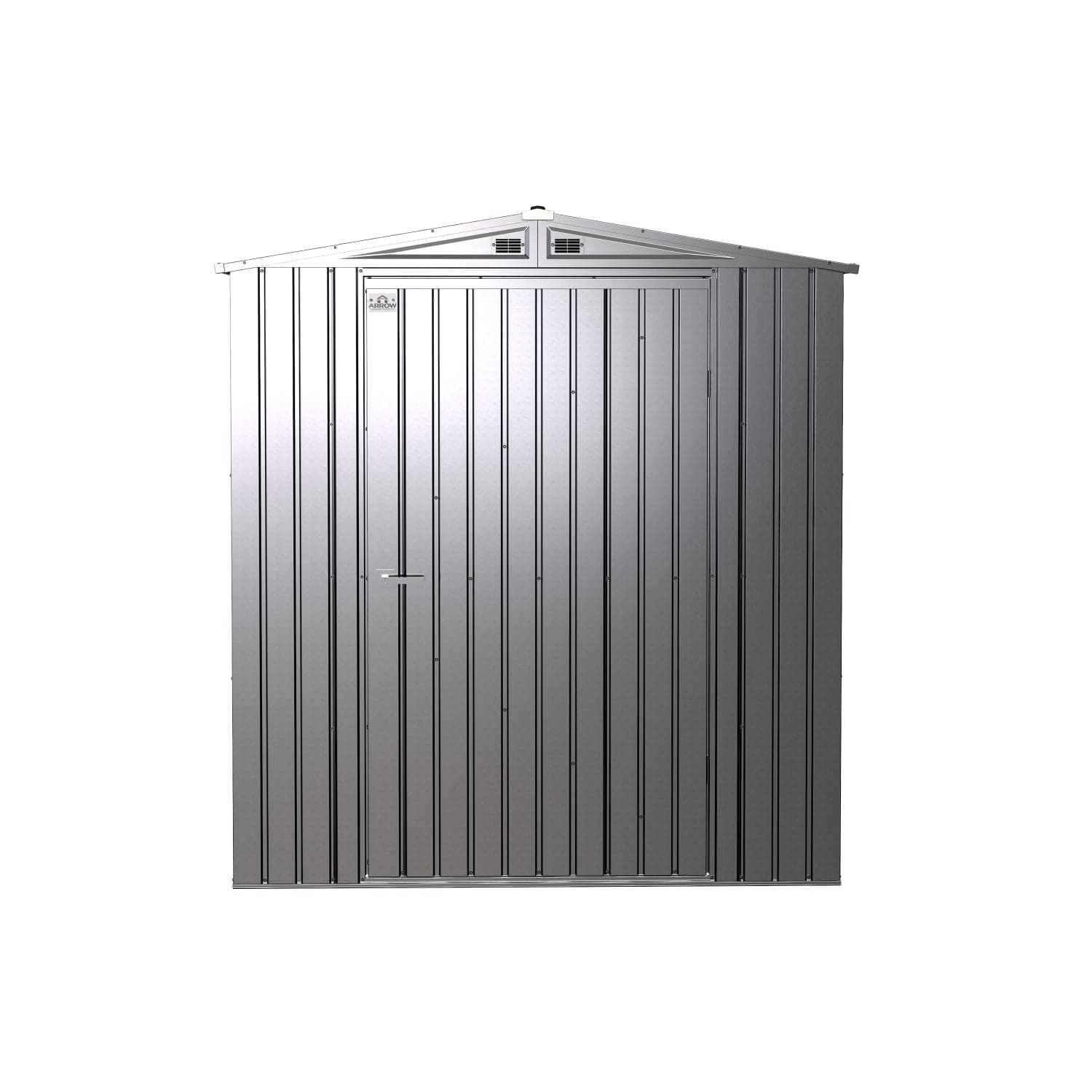 Arrow | Elite Steel Storage Shed, 6X6 ft. Silver EG66AB