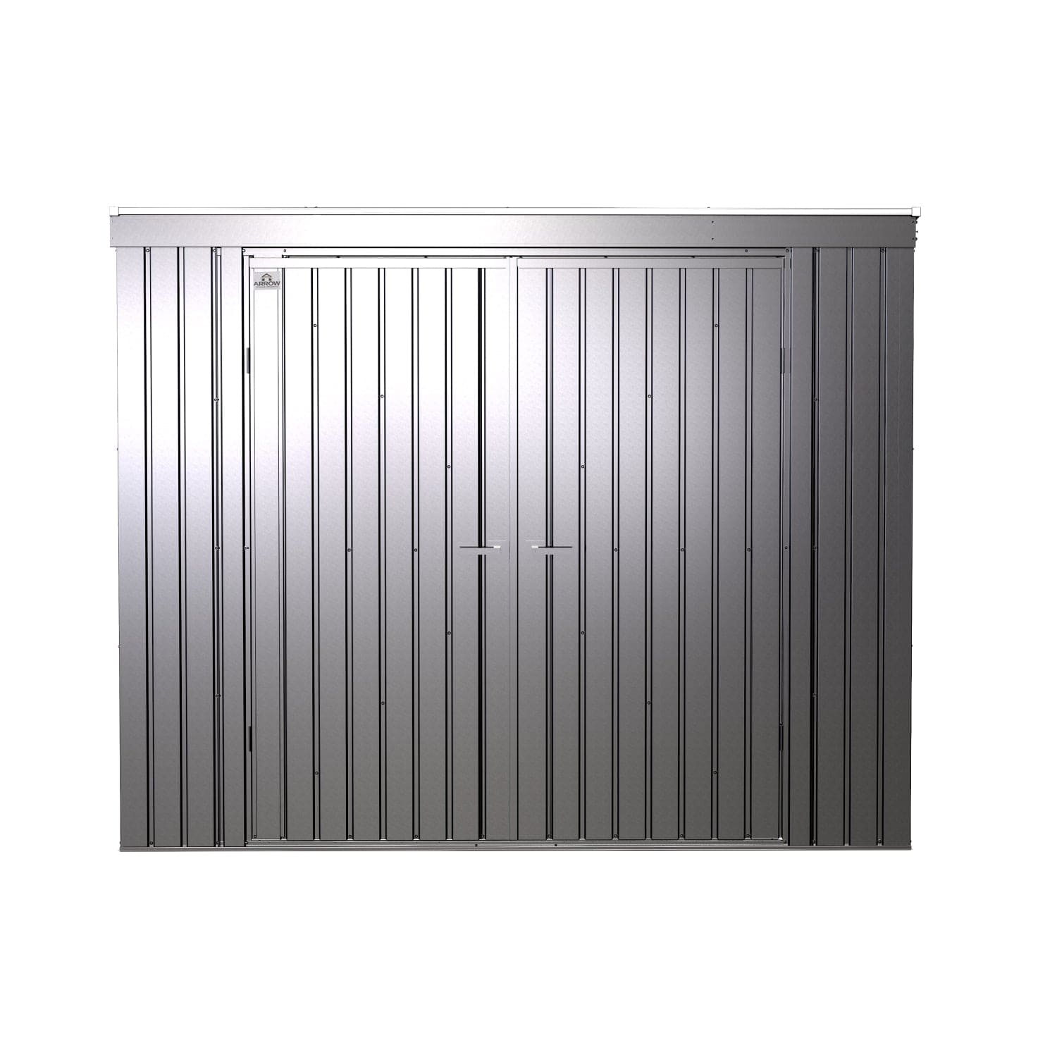 Arrow | Elite Steel Storage Shed, 8x4 ft. Silver EP84AB