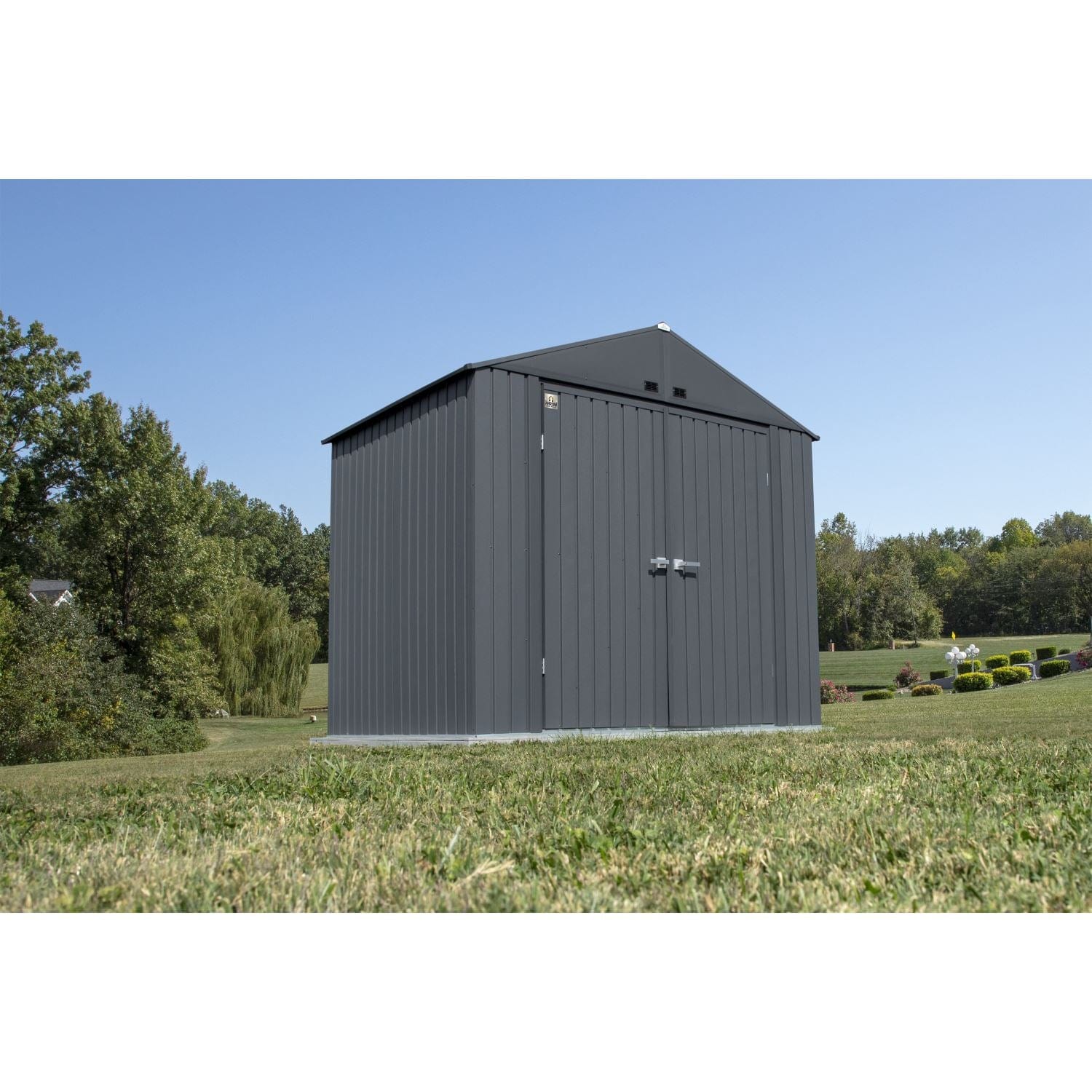 Arrow | Elite Steel Storage Shed, 8x6 ft. Cool Grey EG86CG