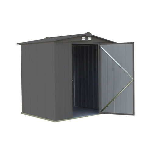 Arrow | EZEE Shed Steel Storage 6x5 ft. Galvanized Low Gable Charcoal EZ6565LVCC