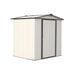 Arrow | EZEE Shed Steel Storage 6x5 ft. Galvanized Low Gable Cream with Charcoal Trim EZ6565LVCRCC