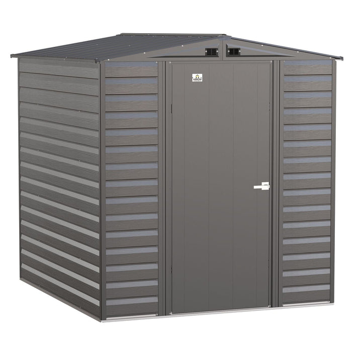 Arrow | Select Gable Roof Steel Storage Shed, 6x7 ft., Charcoal SCG67CC