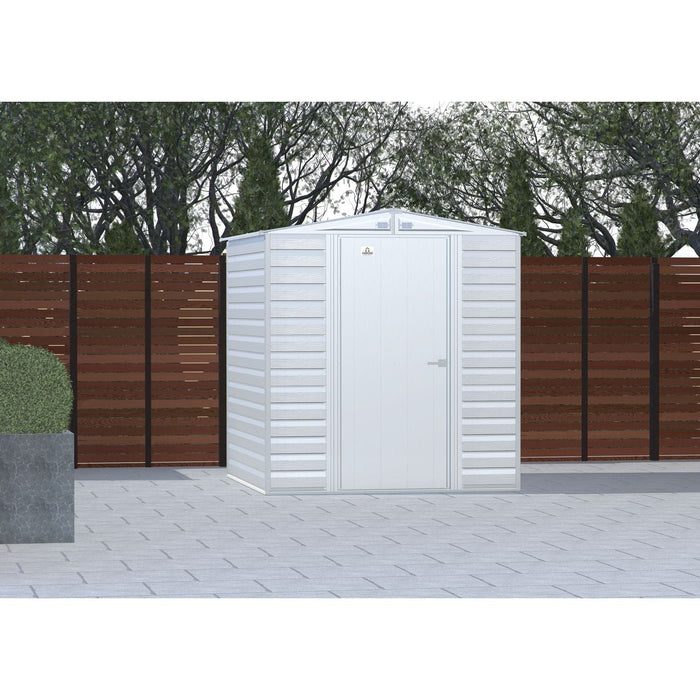 Arrow | Select Gable Roof Steel Storage Shed, 6x7 ft., Flute Grey SCG67FG