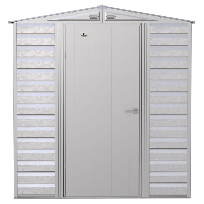 Arrow | Select Gable Roof Steel Storage Shed, 6x7 ft., Flute Grey