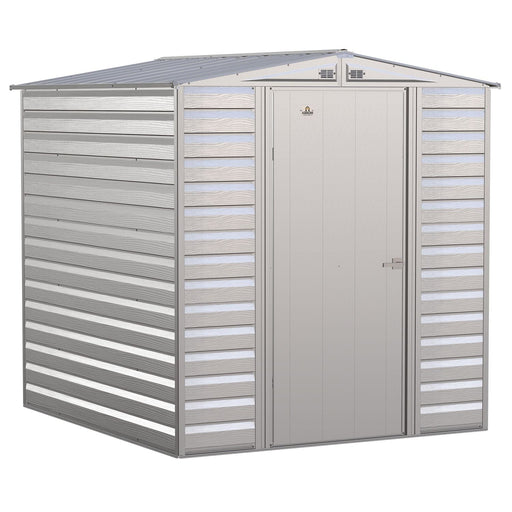 Arrow | Select Gable Roof Steel Storage Shed, 6x7 ft., Flute Grey SCG67FG