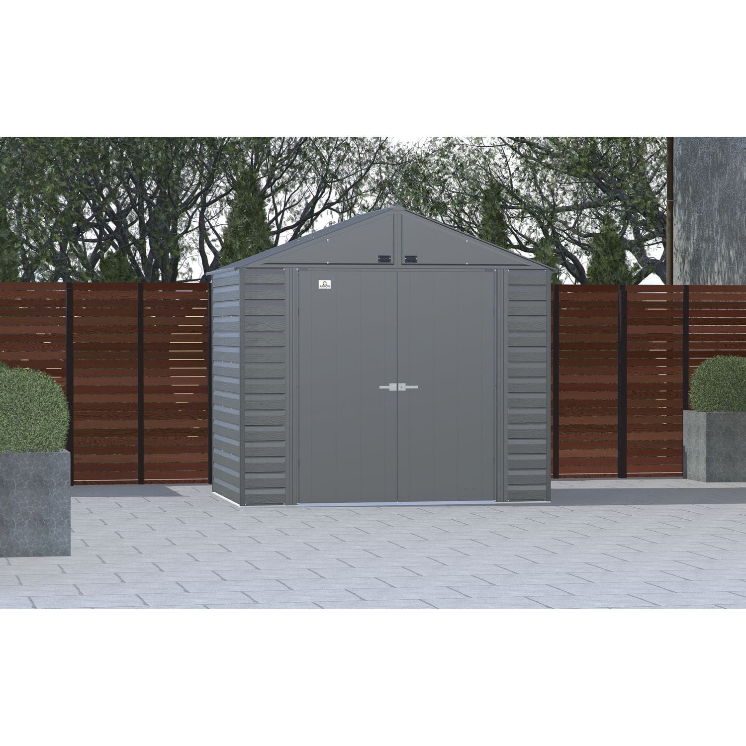 Arrow | Select Gable Roof Steel Storage Shed, 8x6 ft., Charcoal SCG86CC