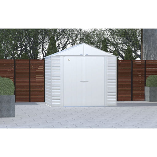 Arrow | Select Gable Roof Steel Storage Shed, 8x6 ft., Flute Grey SCG86FG