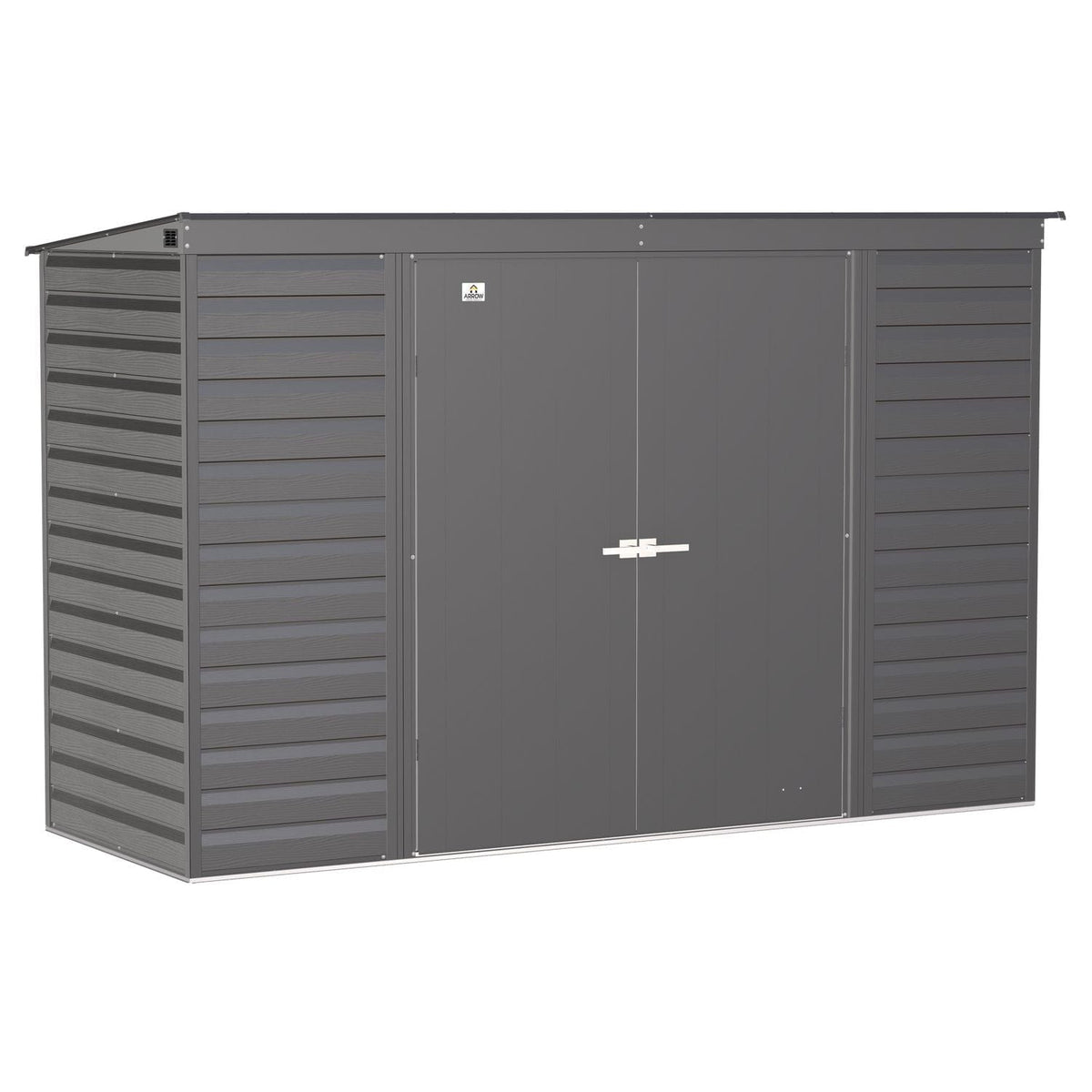 Arrow | Select Pent Roof Steel Storage Shed, 10x4 ft., Charcoal SCP104CC