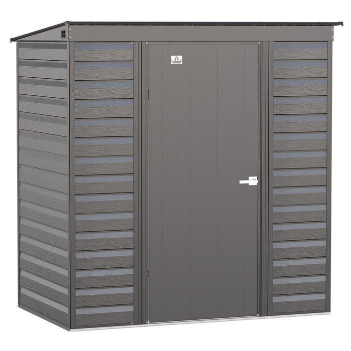 Arrow | Select Pent Roof Steel Storage Shed, 6x4 ft., Charcoal SCP64CC