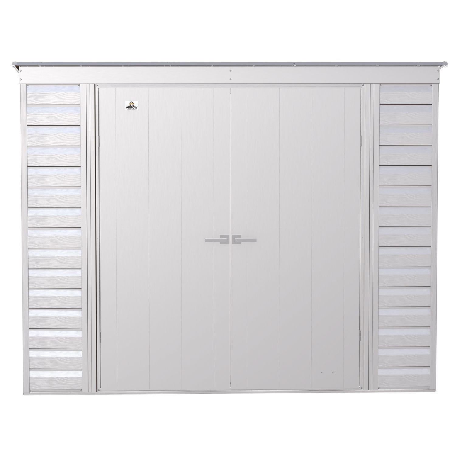 Arrow | Select Pent Roof Steel Storage Shed, 8x4 ft., Flute Grey SCP84FG