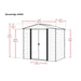 Arrow | Woodridge 6x5 ft. Steel Storage Shed Coffee/Woodgrain WR65