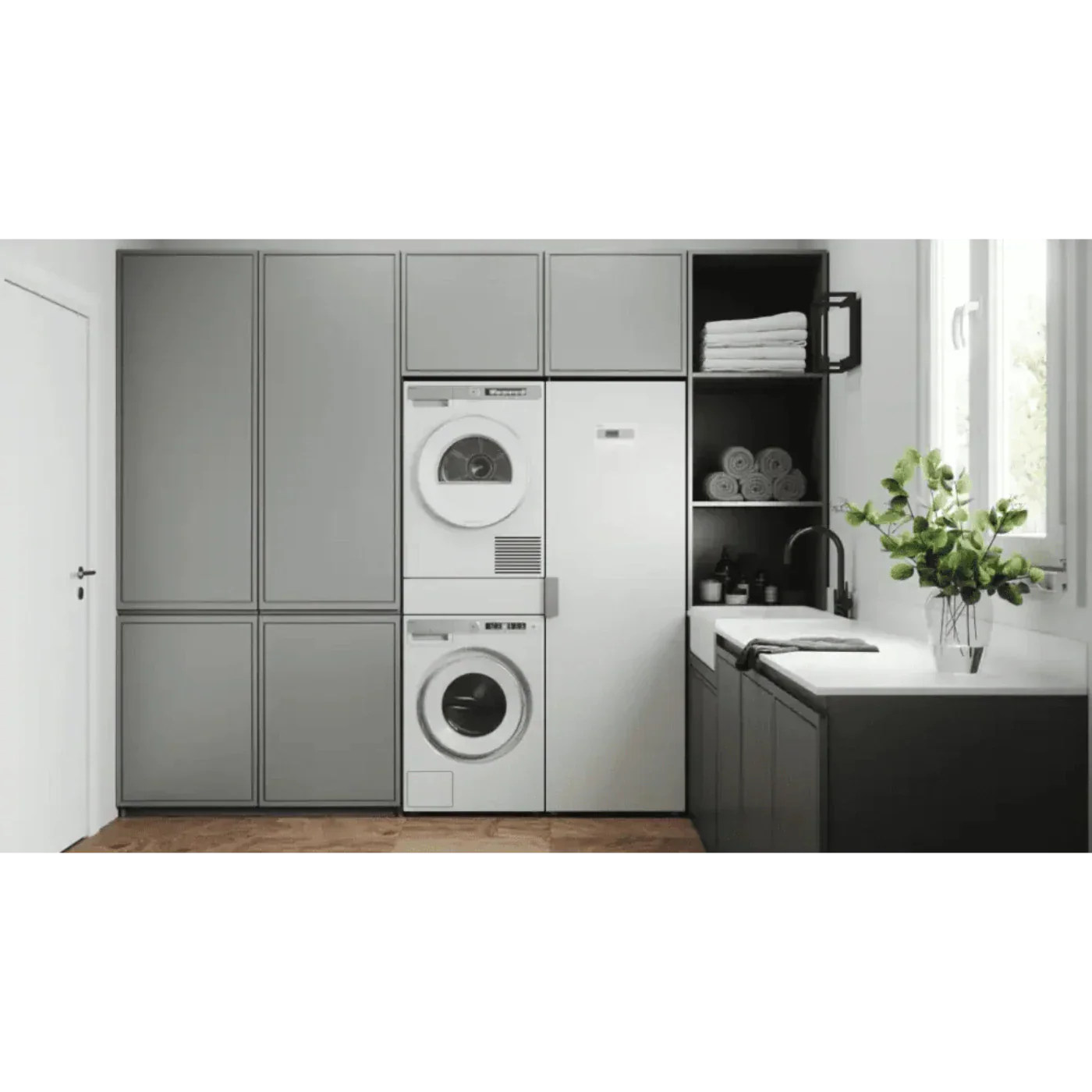 Asko Double Laundry Care Shelf, White - HDB1153W