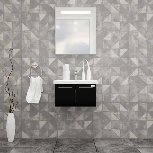 Casa Mare Aspe 32" Bathroom Vanity and Ceramic Sink Combo with LED Mirror - Aspe80GB-32
