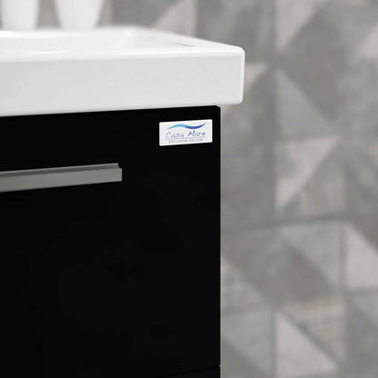 Casa Mare Aspe 32" Bathroom Vanity and Ceramic Sink Combo with LED Mirror - Aspe80GB-32