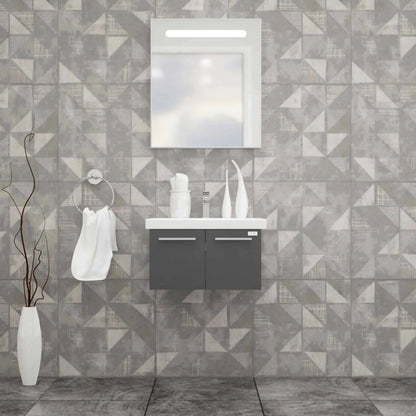 Casa Mare Aspe 32" Bathroom Vanity and Ceramic Sink Combo with LED Mirror - Aspe80GB-32
