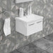 Casa Mare Aspe 24" Glossy White Vanity and Ceramic Sink Combo with LED Mirror - Aspe60GW-24-MSC-S