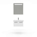 Casa Mare Aspe 24" Glossy White Vanity and Ceramic Sink Combo with LED Mirror - Aspe60GW-24-MSC-S