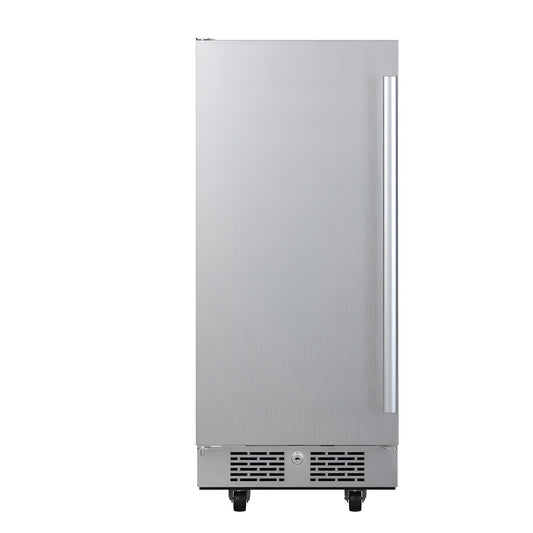 Avallon 15 Inch Wide 3.3 Cu. Ft. Outdoor Compact Refrigerator with LED Lighting and Left Swing Door Model AFR152SSODLH