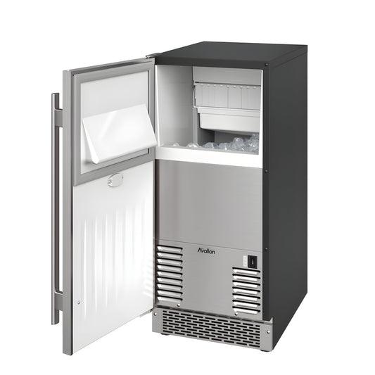 Avallon 15 Inch Wide 26 Lbs. Capacity Built-In and Free Standing Ice Maker with 56 Lbs. Daily Ice Production - AIMG151GPRILH