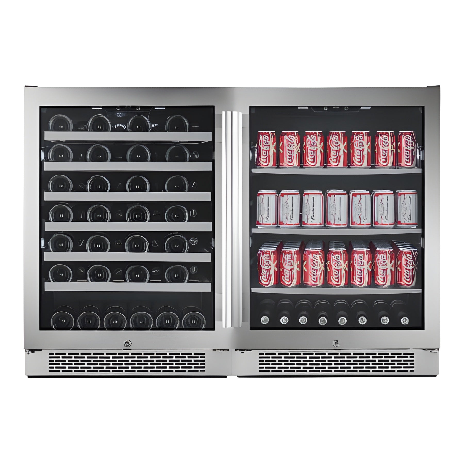 Avallon Built-In 48 Inch Wide 54 Bottle Capacity Wine Cooler with Door Locks and 2 Cooling Zones - AWBV54152