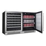 Avallon Built-In 48 Inch Wide 54 Bottle Capacity Wine Cooler with Door Locks and 2 Cooling Zones - AWBV54152