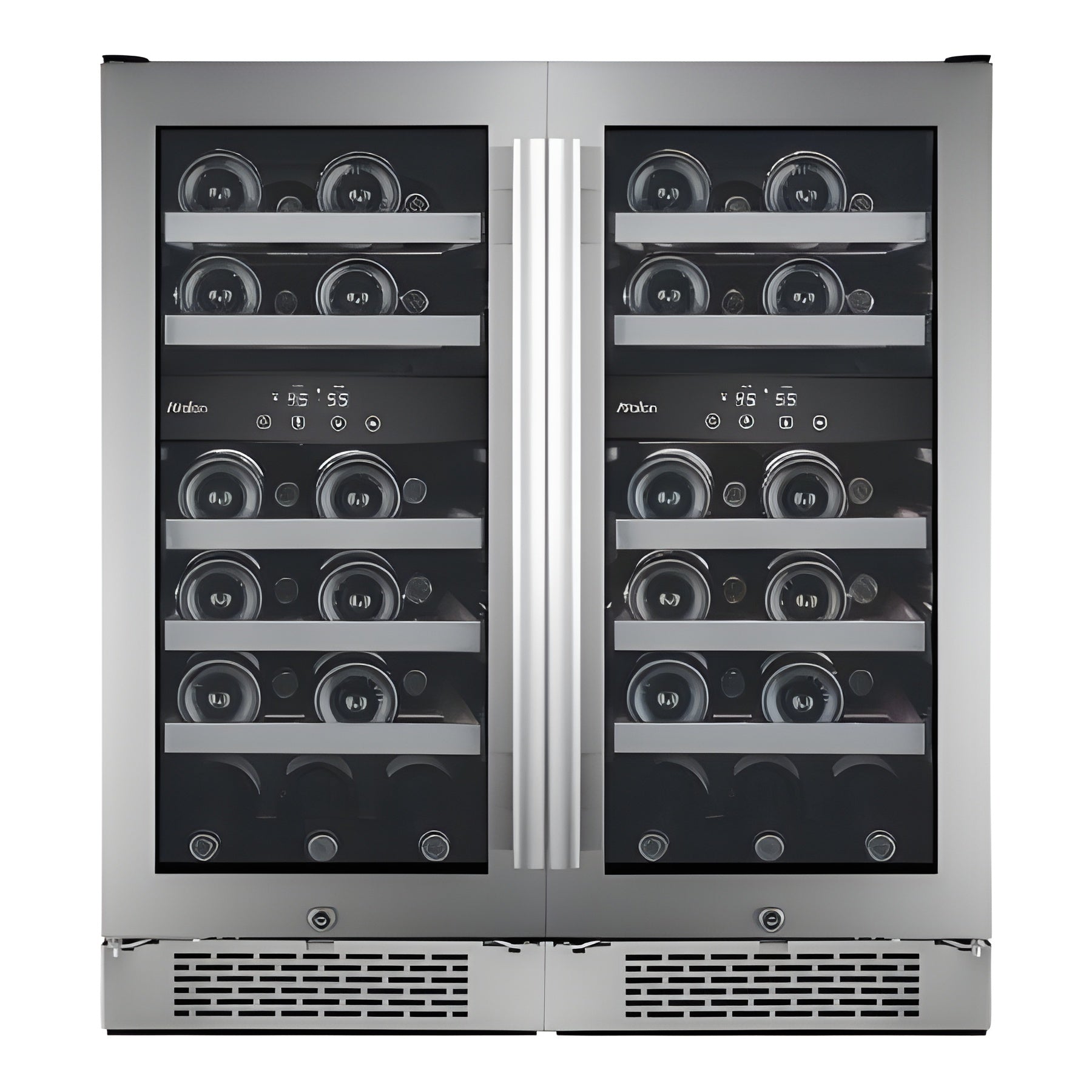 Avallon Built-In 30 Inch Wide 46 Bottle Capacity Wine Cooler with Door Locks and 4 Cooling Zones - AWC151DZDUAL