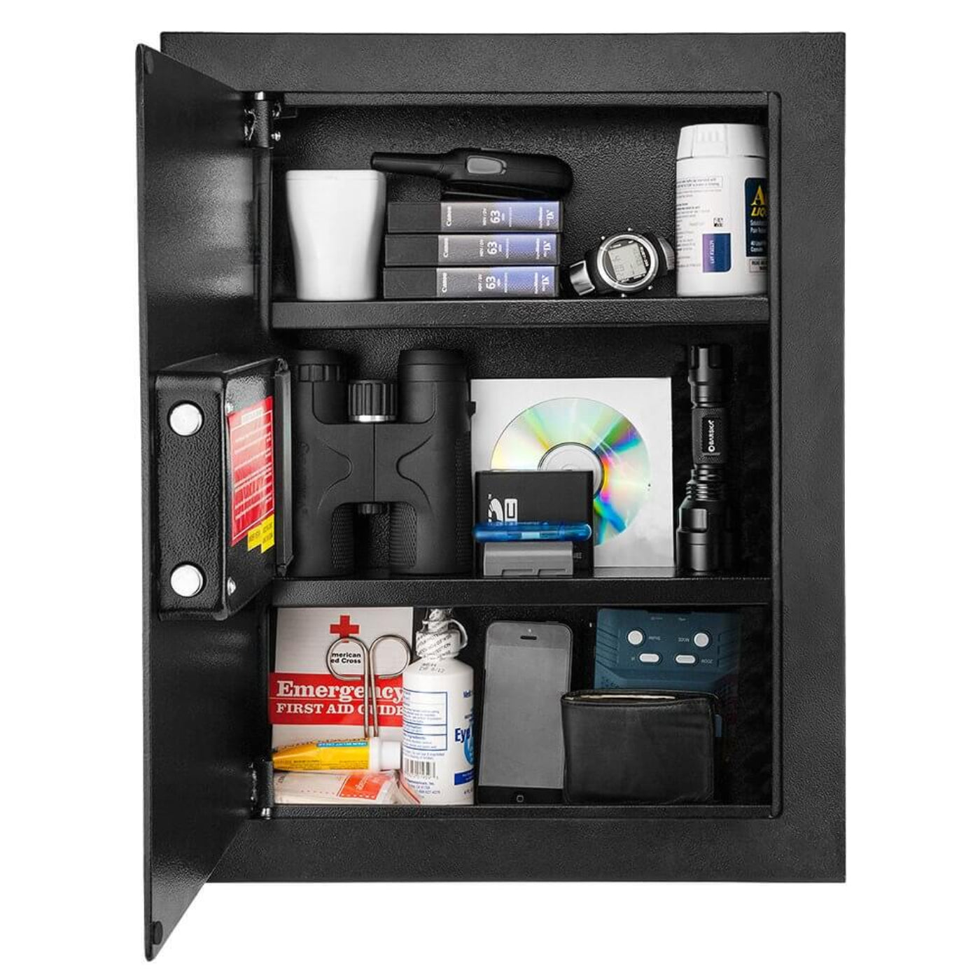 Liberty Safe Barska Biometric Wall Safe Left Hand Opening AX13034