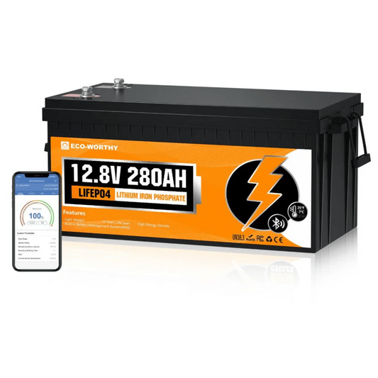 Eco-Worthy 12V 280Ah LiFePO4 Lithium Battery With Bluetooth and low-temp protection - US-L13080202117-1
