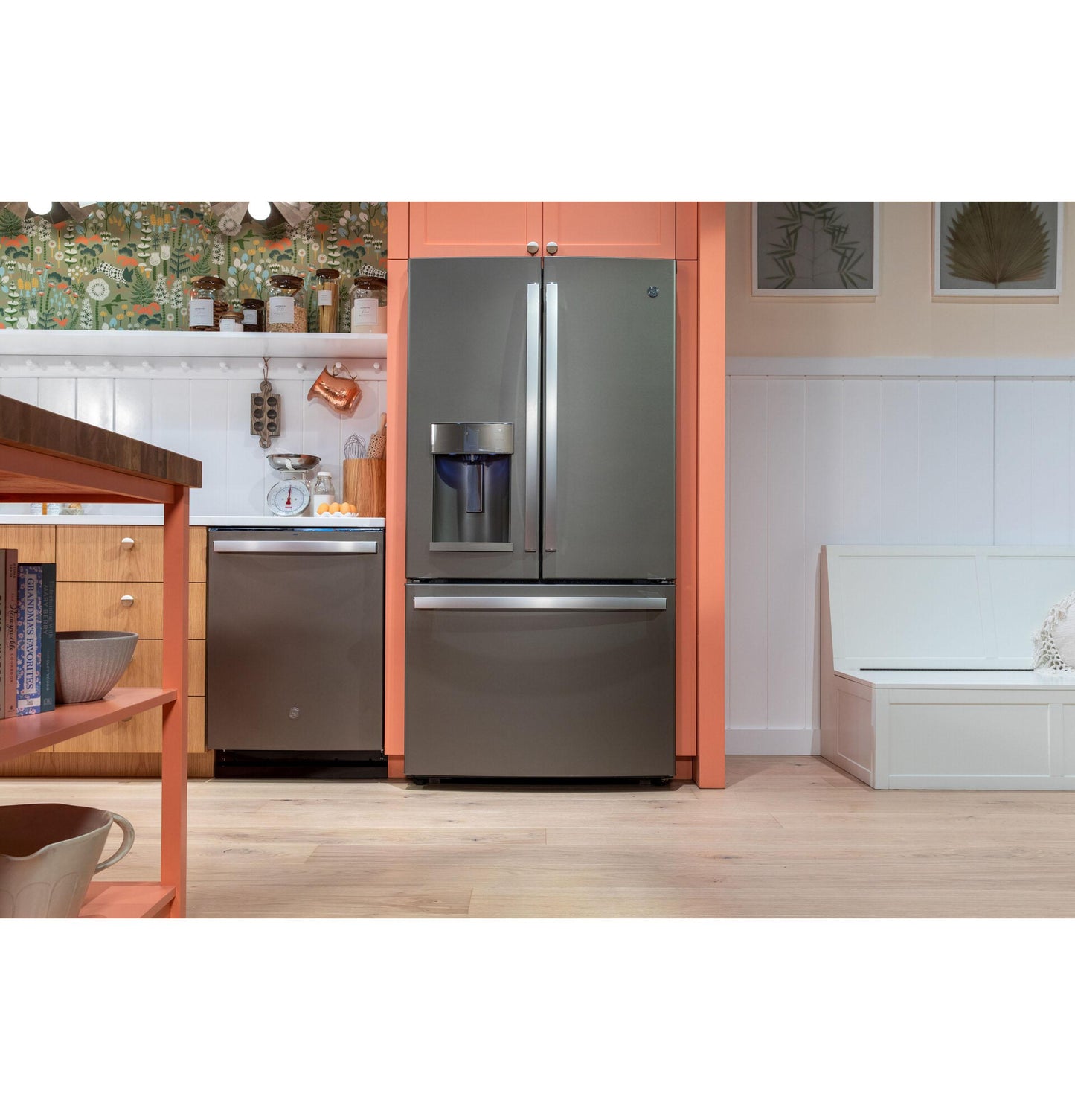 GE APPLIANCES GYE22GMNES GE® ENERGY STAR® 22.1 Cu. Ft. Counter-Depth French-Door Refrigerator -GYE22GMNES-KT