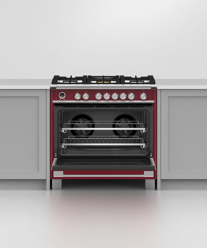 FISHER & PAYKEL OR36SCG6R1 Dual Fuel Range, 36", 5 Burners, Self-cleaning - OR36SCG6R1-KT