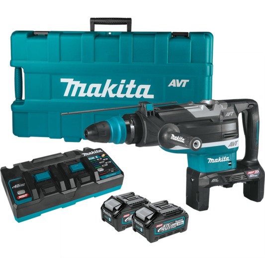 Makita (GRH06PM) 80V Max (40V Max X2) XGT Brushless 2 In. AVT Rotary Hammer Kit, accepts SDS-MAX bits, AFT, AWS Capable - GRH06PM