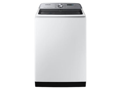 SAMSUNG 5.4 cu. ft. Smart Top Load Washer with Pet Care Solution and Super Speed Wash in White - WA54CG7150AW-KT