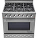 NXR 36 in. 5.5 cu.ft. Pro-Style Propane Gas Range with Convection Oven in Stainless Steel, - SC3611LP