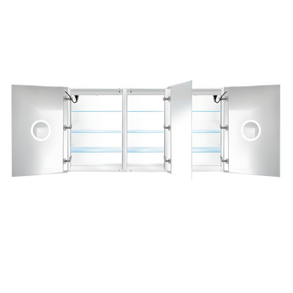 Krugg Svange 6036DLLR 60" X 36" Double LED Medicine Cabinet with Dimmer & Defogger SVANGE6036DLLR