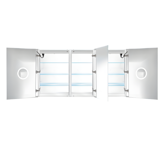 Krugg Svange 6036DLLR 60" X 36" Double LED Medicine Cabinet with Dimmer & Defogger SVANGE6036DLLR