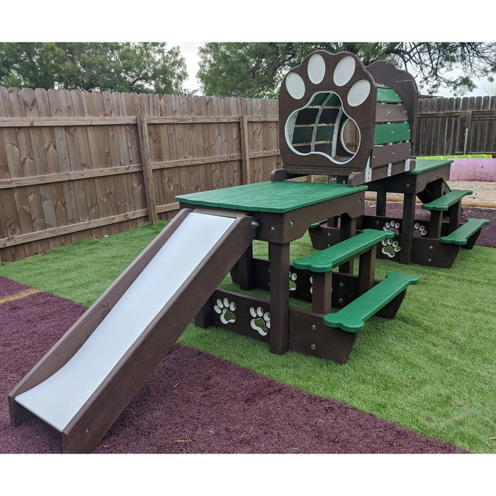 Puppy Scapes Double Platform elevated with Tunnel - PS-DPEWT