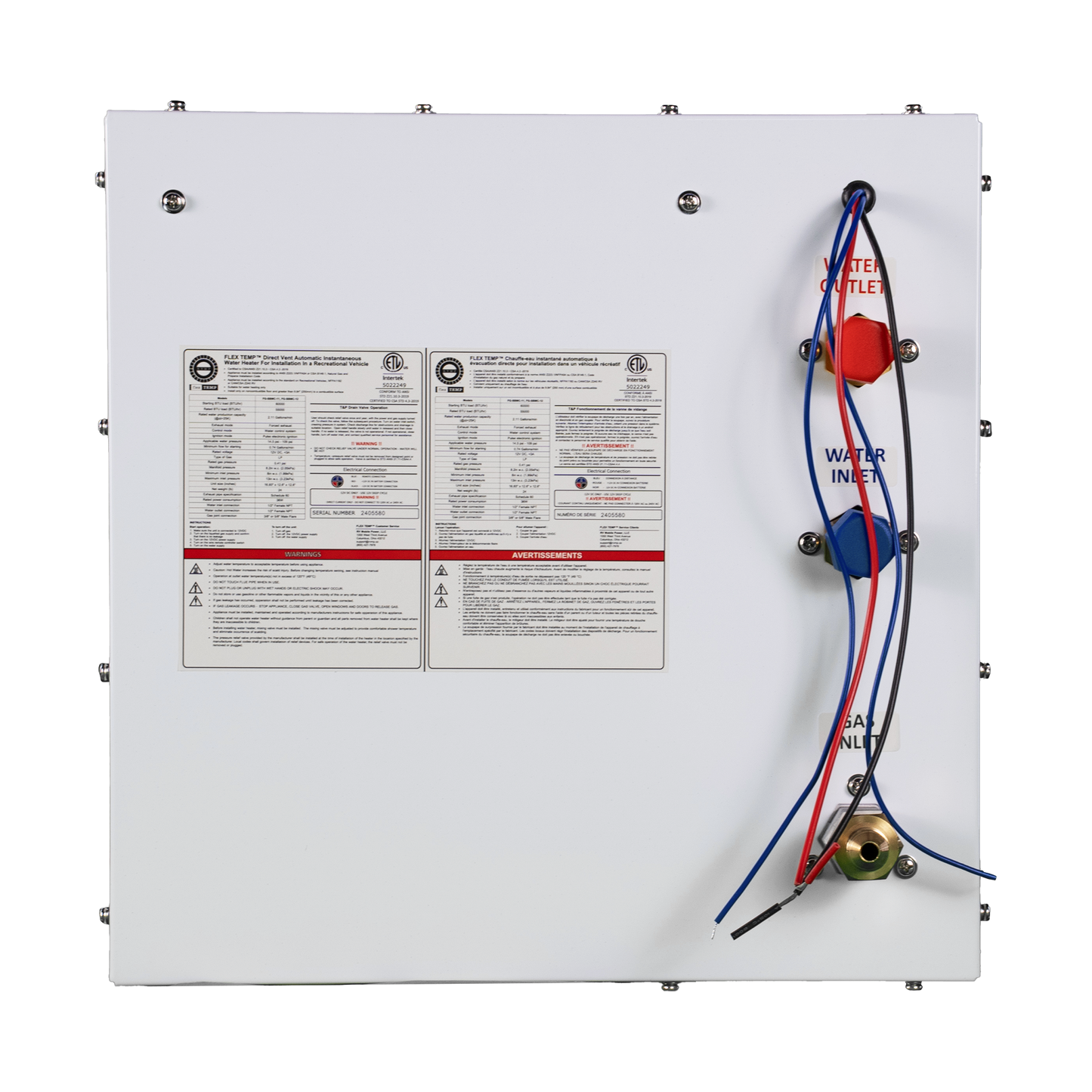 RVMP Flex Temp On-Demand Propane Tankless Water Heater for RVs  | Black Color | Anti-Freezing System | Anti-Scald System | Digital Remote | FG-SBMC-12 - 240171