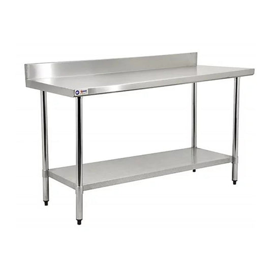 Chef AAA  Commercial Work Table Stainless Steel Size 72"x30"x34" w/ 4" Backsplash NSF - SSWT3072