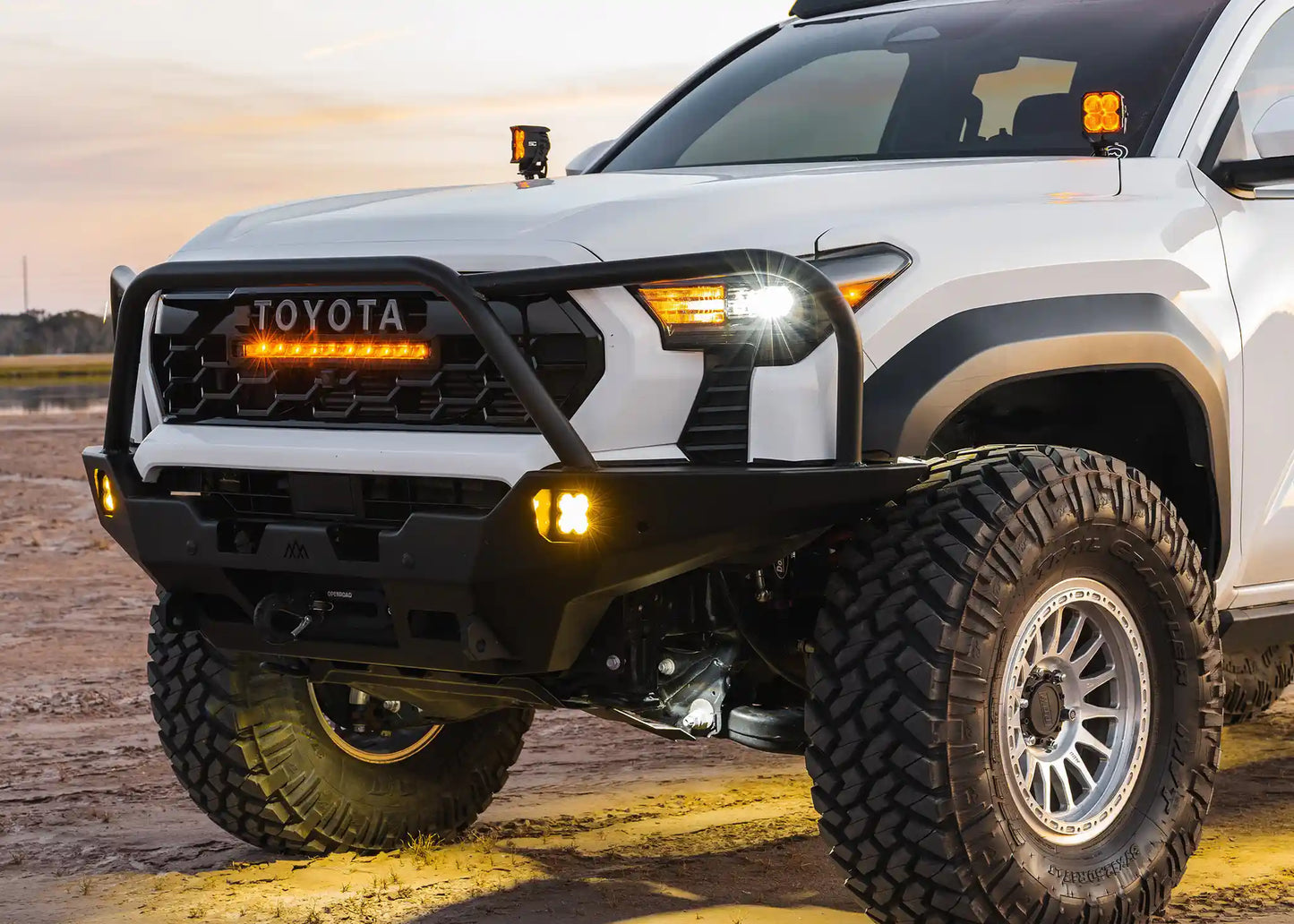 Backwoods Adventure Hi-Lite Overland Toyota Tacoma Front Bumper 4th Gen (2024-2026) [Bull Bar] - BWTT4F-9865