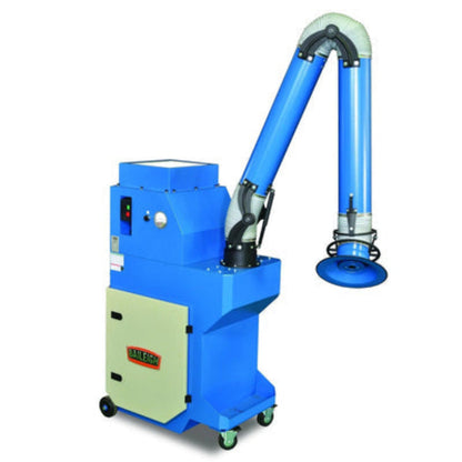 U.S Industrial Baileigh FE-1200; 110V 1.5HP Weld Fume Extractor 1110 CFM w/ 8" x 10' Round Hood Arm, Air Pulse Clean & HEPA Filter