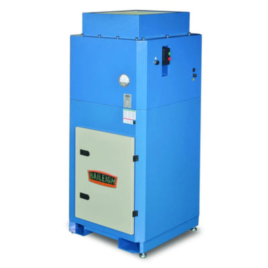 U.S Industrial Baileigh MDC-3500-HD; 230V 3 5HP Metal Dust Collector, Air Pulse Clean w/ HEPA Filter, 10" Port