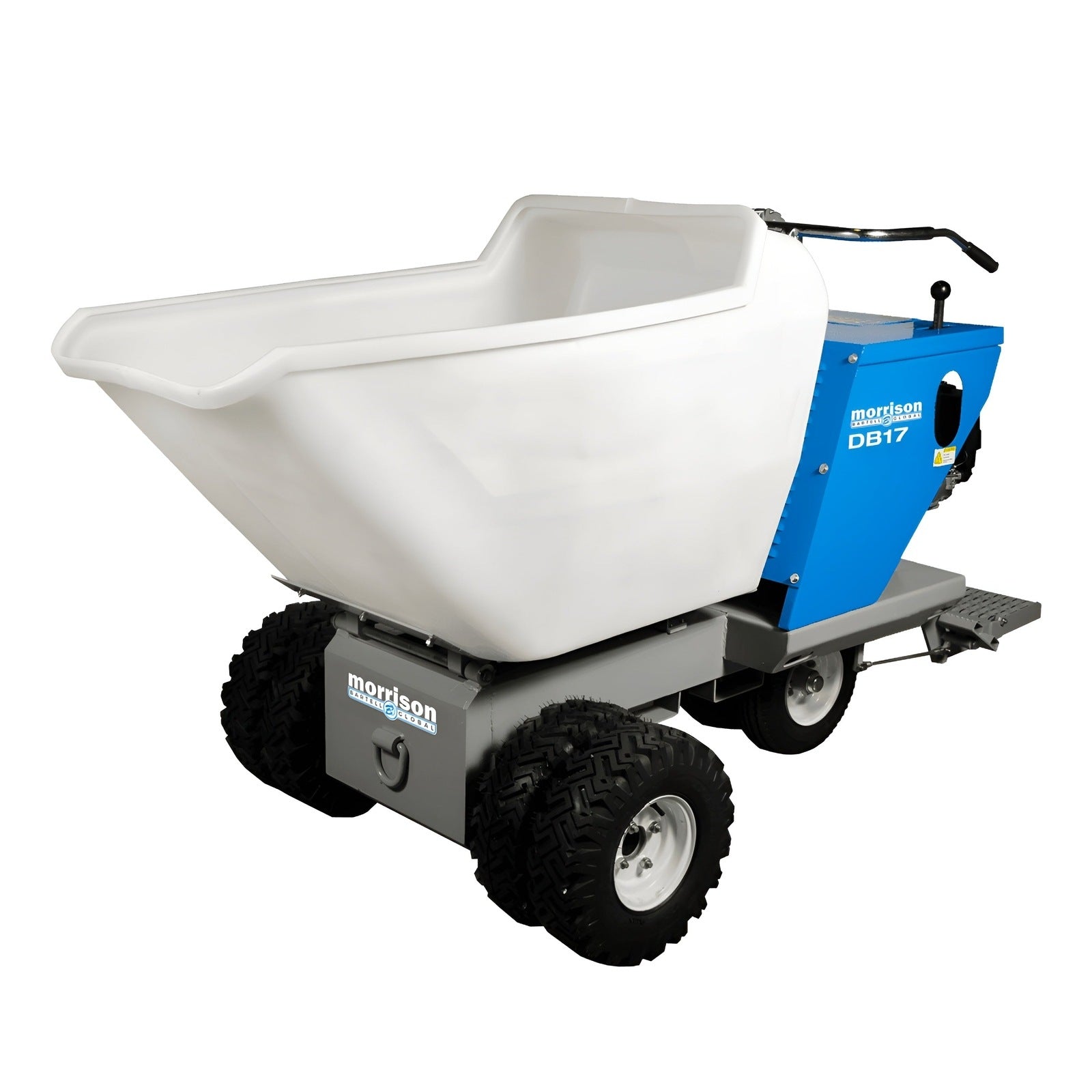 Bartell Morrison Concrete Power Buggy, 17 Cu Feet, 2500lb Load, Poly/Steel Bucket - DB17