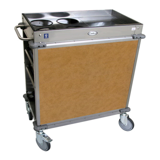 Cadco BC-2-L1 Standard MobileServ Beverage Cart with 4 Airpot Wells - CDBC2L1