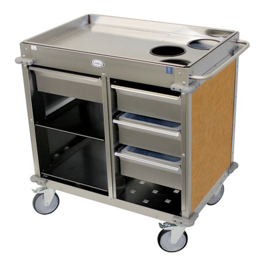 Cadco BC-4-L1 Back-Loading MobileServ Beverage Cart - CDBC4L1