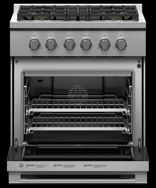 FISHER & PAYKEL RGV3304N Gas Range, 30", 4 Burners - RGV3304N-KT