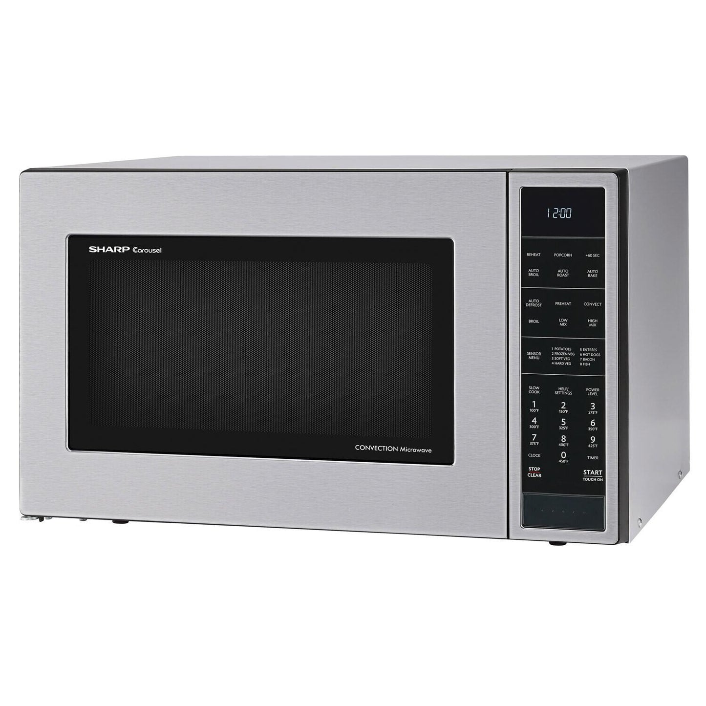 SHARP 1.5 cu. ft. 900W Sharp Stainless Steel Carousel Convection + Microwave Oven - SMC1585BS-KT