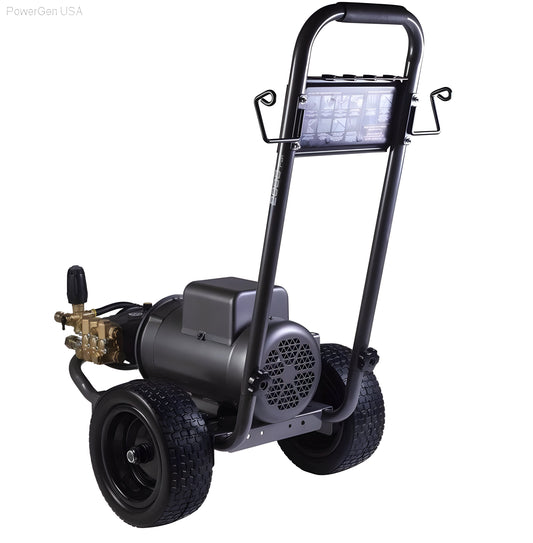 BE Power Equipment 2000 PSI 3.5 GPM Electric Pressure Washer with Baldor Motor and AR Triplex Pump - PowerGen USA - B205E34A