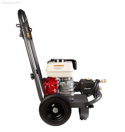 BE Power Equipment 2500 PSI  3.0 GPM Gas Pressure Washer with Honda GX200 Engine and General Triplex Pump - PowerGen USA - B2565HGS
