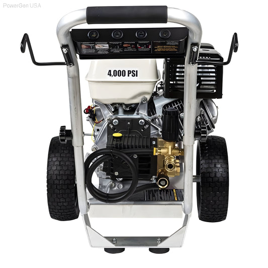BE Power Equipment 2500 PSI 3.0 GPM Gas Pressure Washer with Honda GX200 Engine and General Triplex Pump - PowerGen USA - PE-2565HWAGENSP