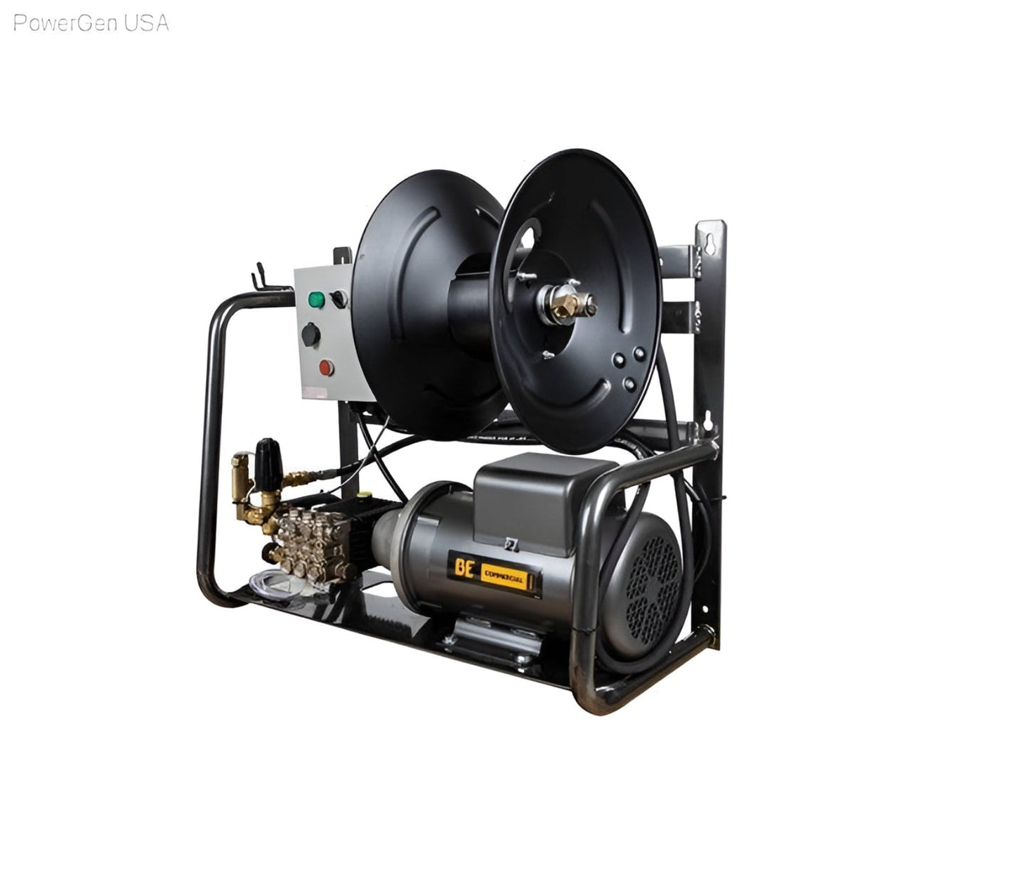 BE Power Equipment 2000 PSI 4.0 GPM Electric Pressure Washer with Baldor Motor and AR Triplex Pump - PowerGen USA - X-2050FW1A